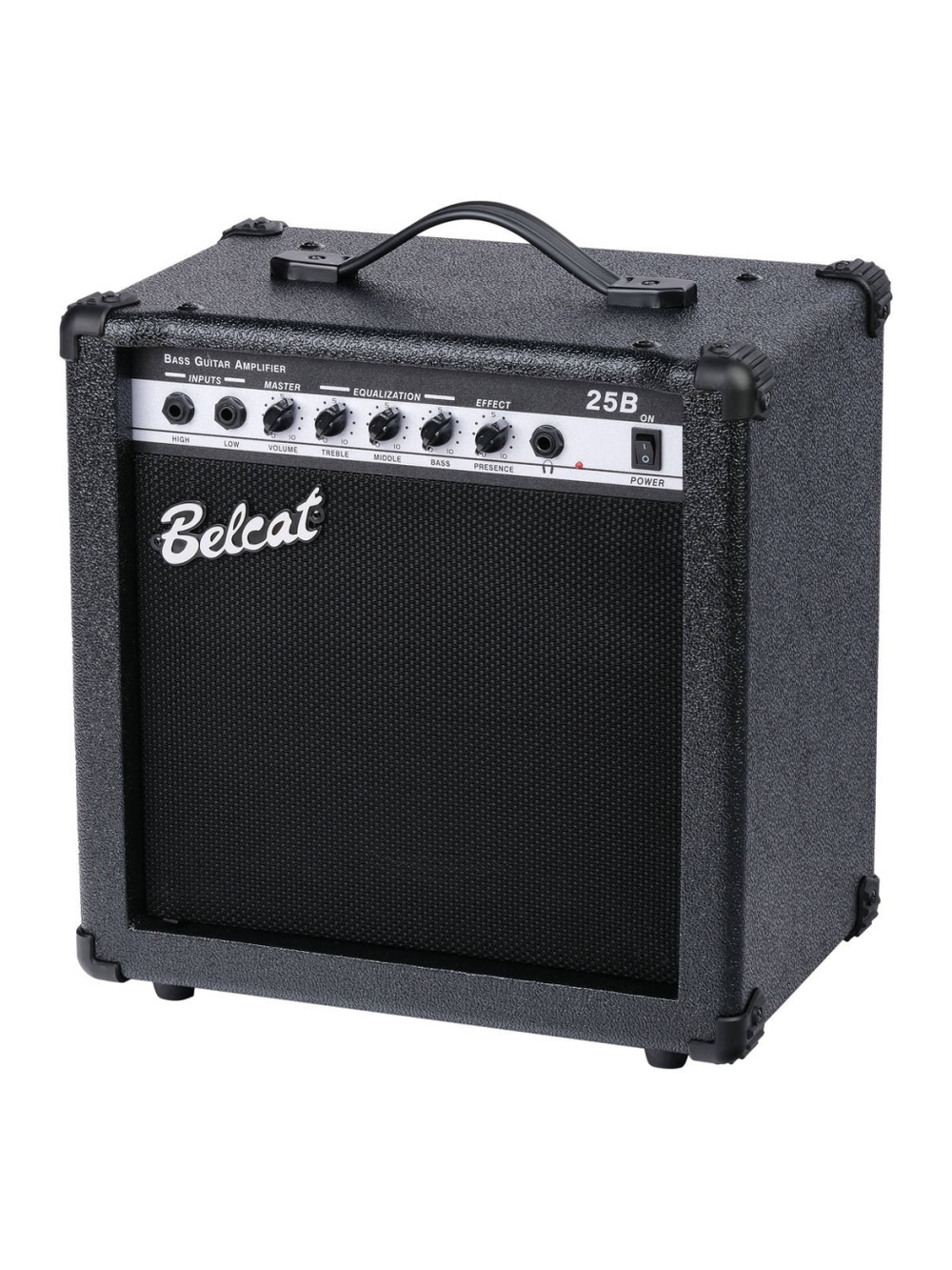 Belcat 25B Басовый комбоусилитель, 25Вт RMS, динамик 8". Размеры, мм: 384 х 386 х 246. Вес: 10,2кг.