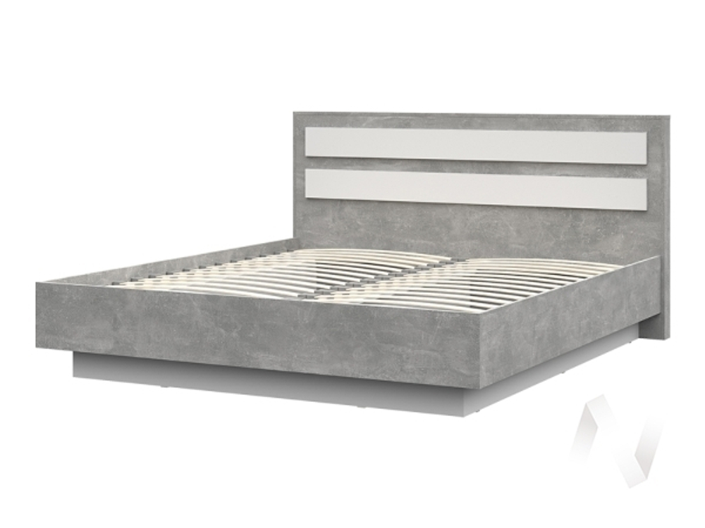 Кровать 1.8х2.0 КР 03 МС Денвер (ателье светлое/белый)