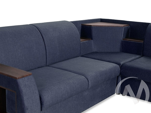 Диван угловой Сенатор (ДУ) 2022 SQUARE 19 (велюр синий)