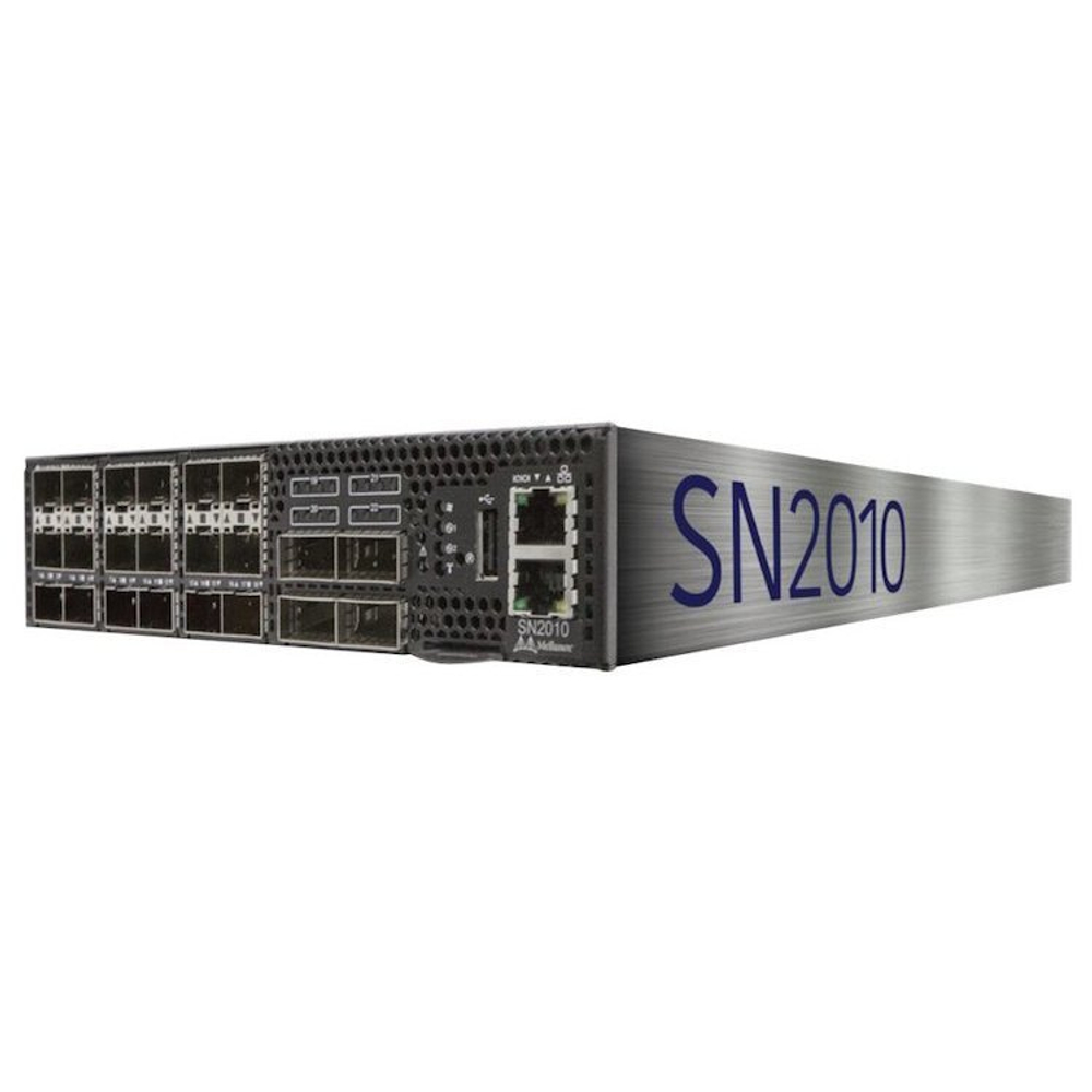 Mellanox Spectrum based 25GbE/100GbE 1U Open Ethernet switch with Cumulus Linux, 18 SFP28 ports and 4 QSFP28 ports, 2 Power Supplies (AC), x86 CPU, short depth, P2C airflow. Rail Kit must be purchased separately
