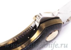 Нож Чебуркова Ворон М390 Карбон Лимитированная серия "Golden Raven"фотография - 7