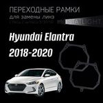 Переходные рамки для замены линз на Hyundai Elantra 2018-2020