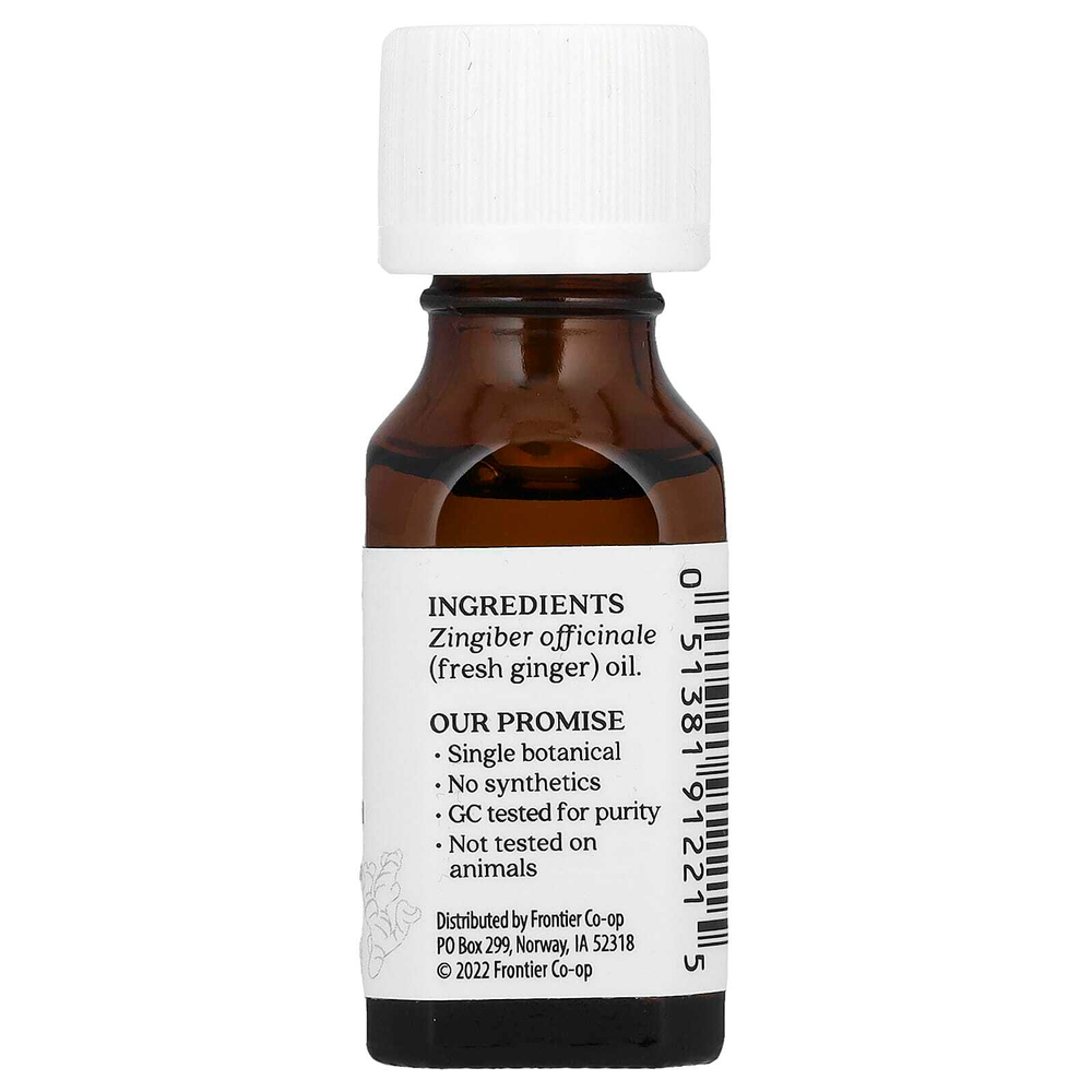 Aura Cacia, На 100% чистое эфирное масло, свежий имбирь, 0,5 жидк. унции (15 мл)