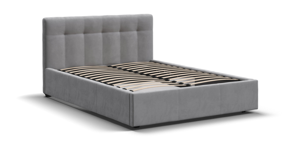 Белла Кровать+ПМ 160 Велюр Монолит латте