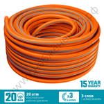 GRINDA FLEX 3, 3/4″, 50 м, 20 атм, из термоэластопласта, трёхслойный, армированный, гибкий, поливочный шланг, PROLine (429008-3/4-50)