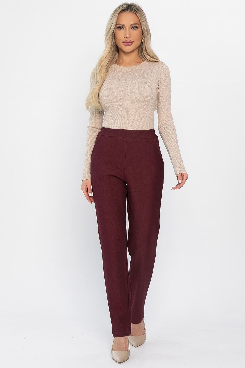 Брюки Беззаботное путешествие (бордовые) Б14388-16М LT Collection