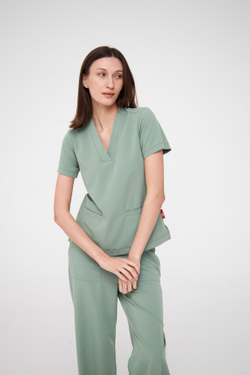 Топ медицинский женский Лаконико, шалфей OLD