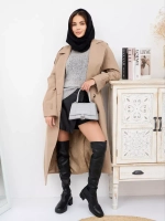 Капор зимний вязаный капюшон на флисе