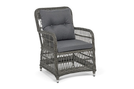 "Цесена" кресло плетеное из искусственного ротанга, цвет графит