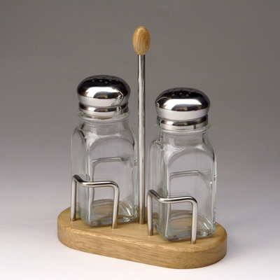 Набор д/специй 2пр. нерж и дерево 1302