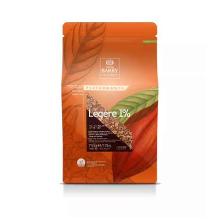Обезжиренный какао порошок LEGERE 1% Cacao Barry, 150 гр (фас)