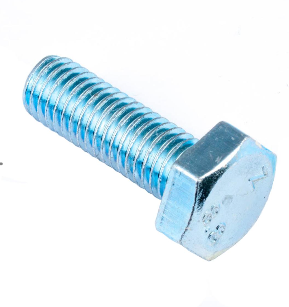 Болт DIN933 М12x40 с гайкой DIN934 (белый цинк 2 шт) 560400
