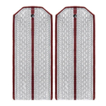 Погоны казачьи серебристые с краповым кантом и одним просветом