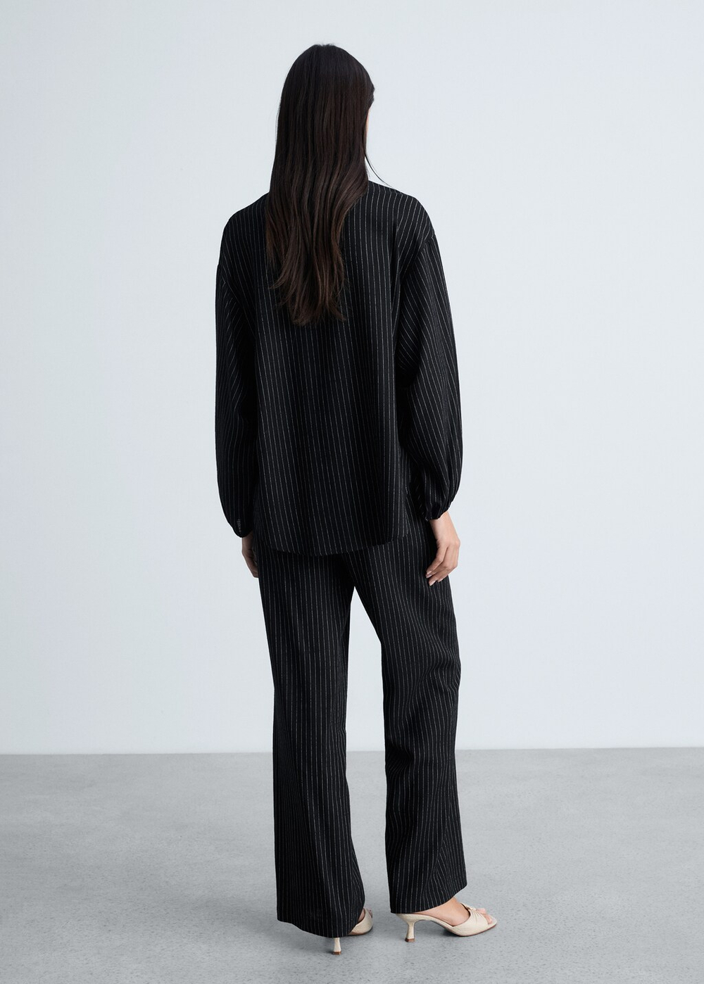 Прямые брюки в полоску