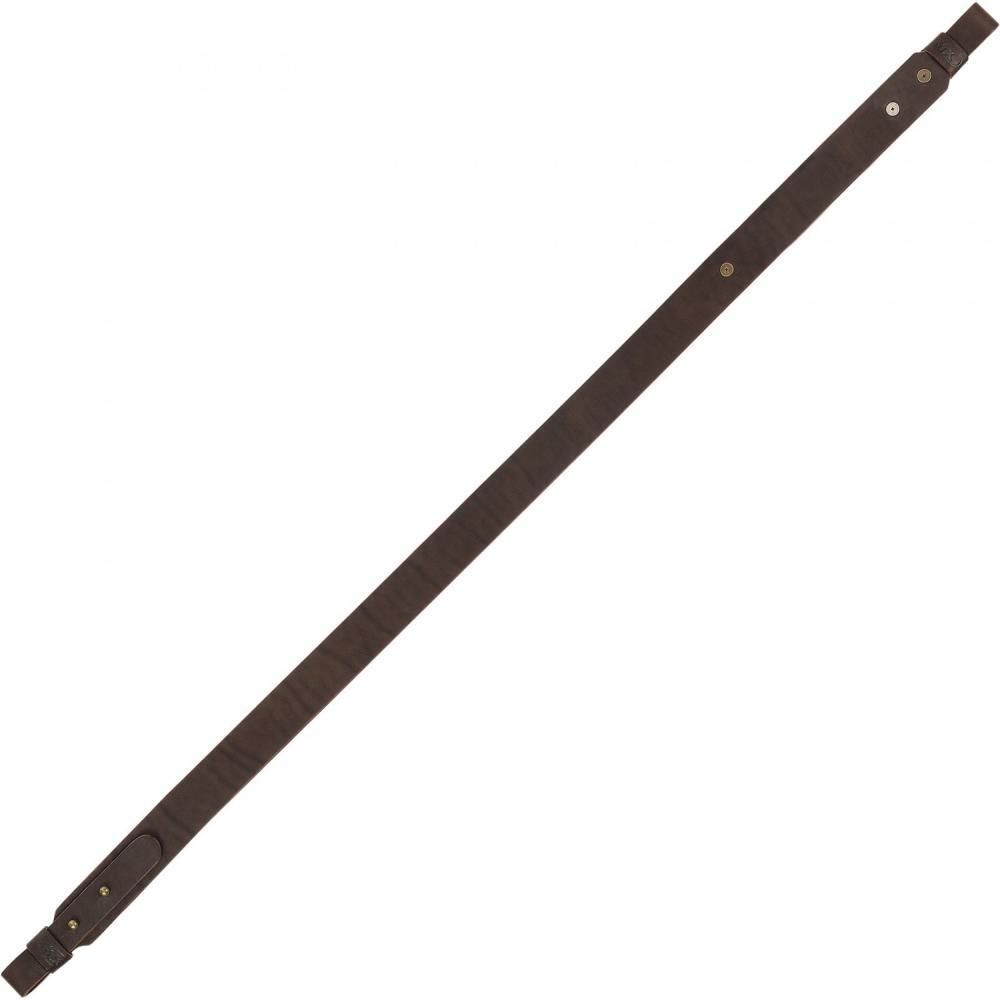 Ремень ружейный прямой 35 мм, коб. кнопка, коричневый (92-100 см)