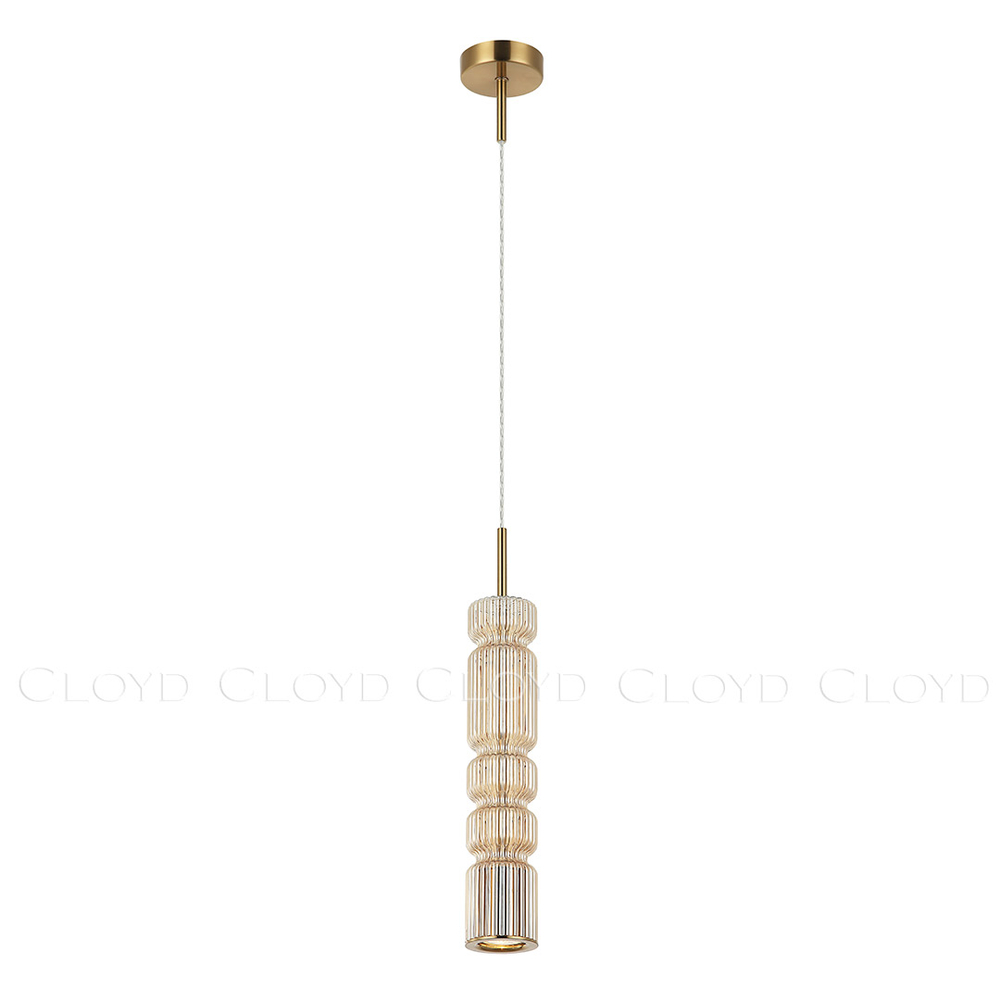 Подвесной светильник Cloyd HOW P1 / выс. 39 см - латунь - шампань (арт.11606)