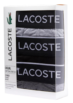 Мужские спортивные боксеры Lacoste Cotton Stretch Trunk 3P - разноцветный