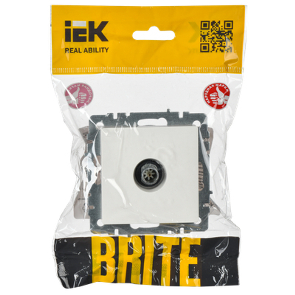 BRITE Розетка TV оконечная РТВ11-0-БрБ белый IEK