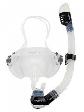 Набор маска+трубка в сумке Sargan Баттерфляй-М прозрачный/прозрачный