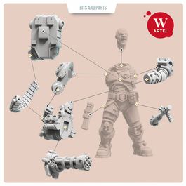 Части для миниатюр Assault Upgrade Pack for male Enforcers