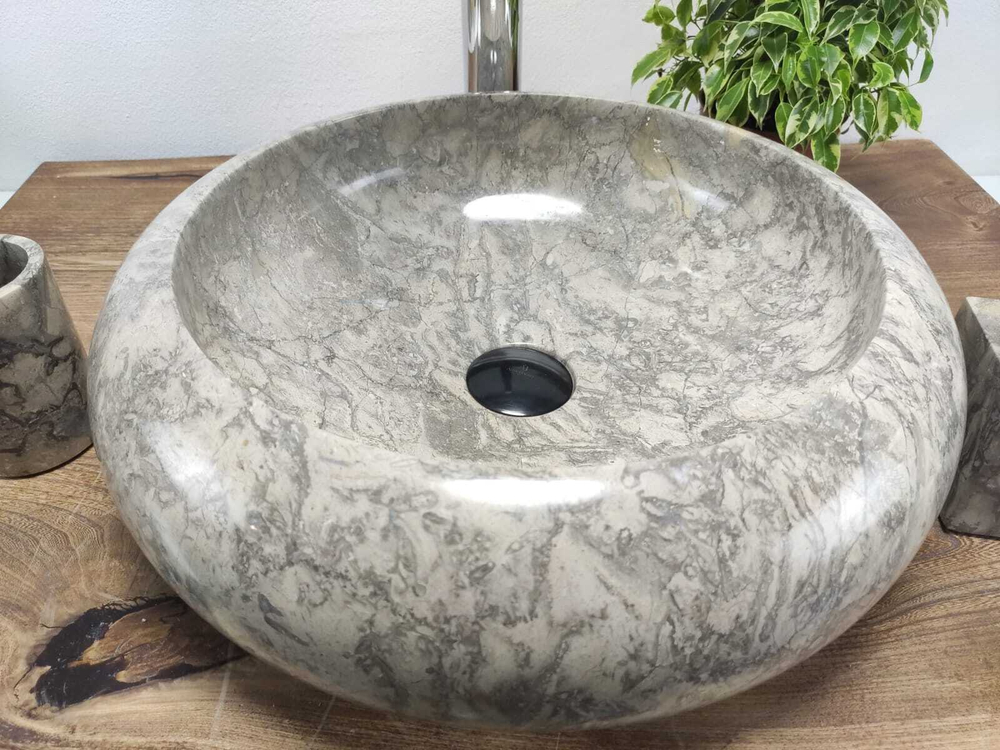 Раковина из мрамора Donut Grey Doreng DM-81038 45*45*13