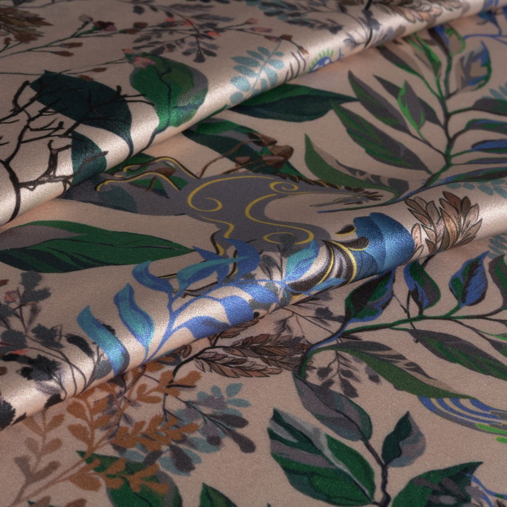 Наволочка 50x70 Mollen Таинственный лес пудровая шелковая