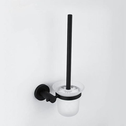Ерш для туалета Frap, подвес, стекло, нержавеющая сталь, чер, F30210