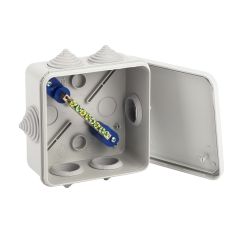 Коробка уравнивания потенциалов ЭРА KUPR-100-100-50 серая 100х100х50мм, шина 6х9, 8 групп IP55 | Коробки уравнивания потенциалов