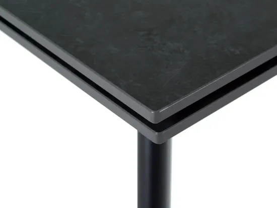 Раскладной обеденный стол Bronte черный керамика 160-240