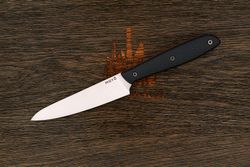 Нож кухонный MOYO Премьер овощной 110мм, сталь AR-RPM9, рукоять G10-extra черный