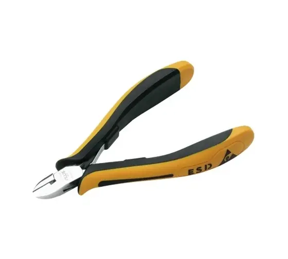 NWS Бокорезы для электроники 115 мм, закруглен. C1,2 Н0,6 Р0,4 ручки ESD