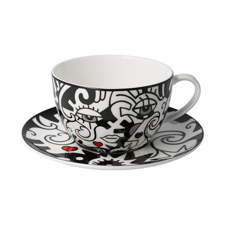 Goebel Чашка для завтрака Two in One 500 мл с блюдцем