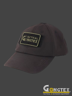 Бейсболка (кепка) демисезонная Gongtex Softshell Cap Waterproof с велкро панелью. Чёрный