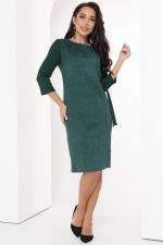 Платье  Идеальный образ (замша,изумруд) Diolche