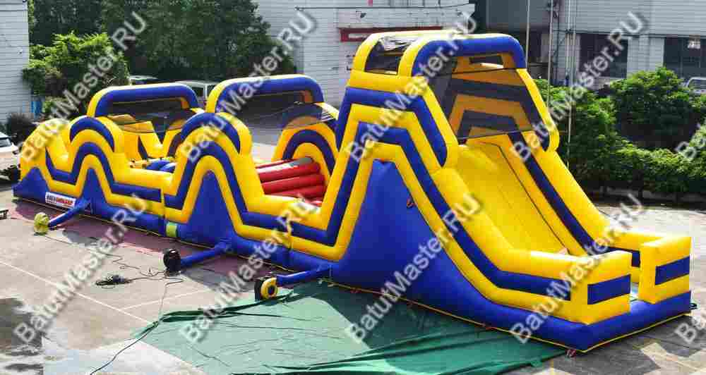 Коммерческая надувная полоса препятствий "Зона экстрима" 20*4*5,5 м