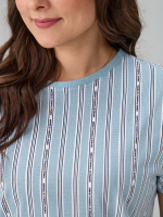 Футболка Фк-127/шалфей-полоскабуквы