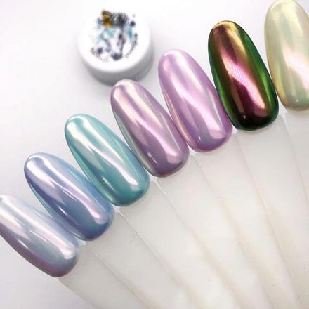 Zoo nail Радужный пигмент-втирка Новый единорог (мелкий помол), 0,2 гр