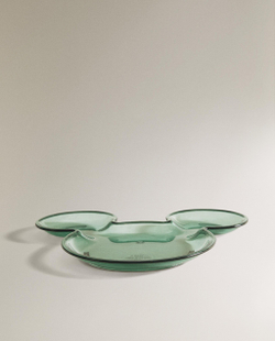 Zara Home тарелка из пластика, цвет зелёный, 24.8 см