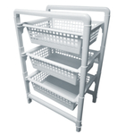 Этажерка 3 ящика цвет белый мрамор Б01.050.00СБ\-00-09-9016-11