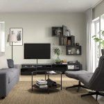 Комбинация для хранения ТВ - IKEA BESTÅ/BESTA, 190x42x240см, черный, БЕСТО ИКЕА