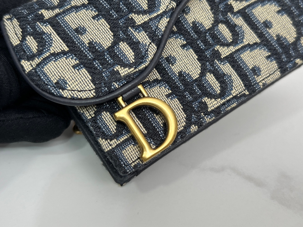Christian Dior Card Holder With Chain