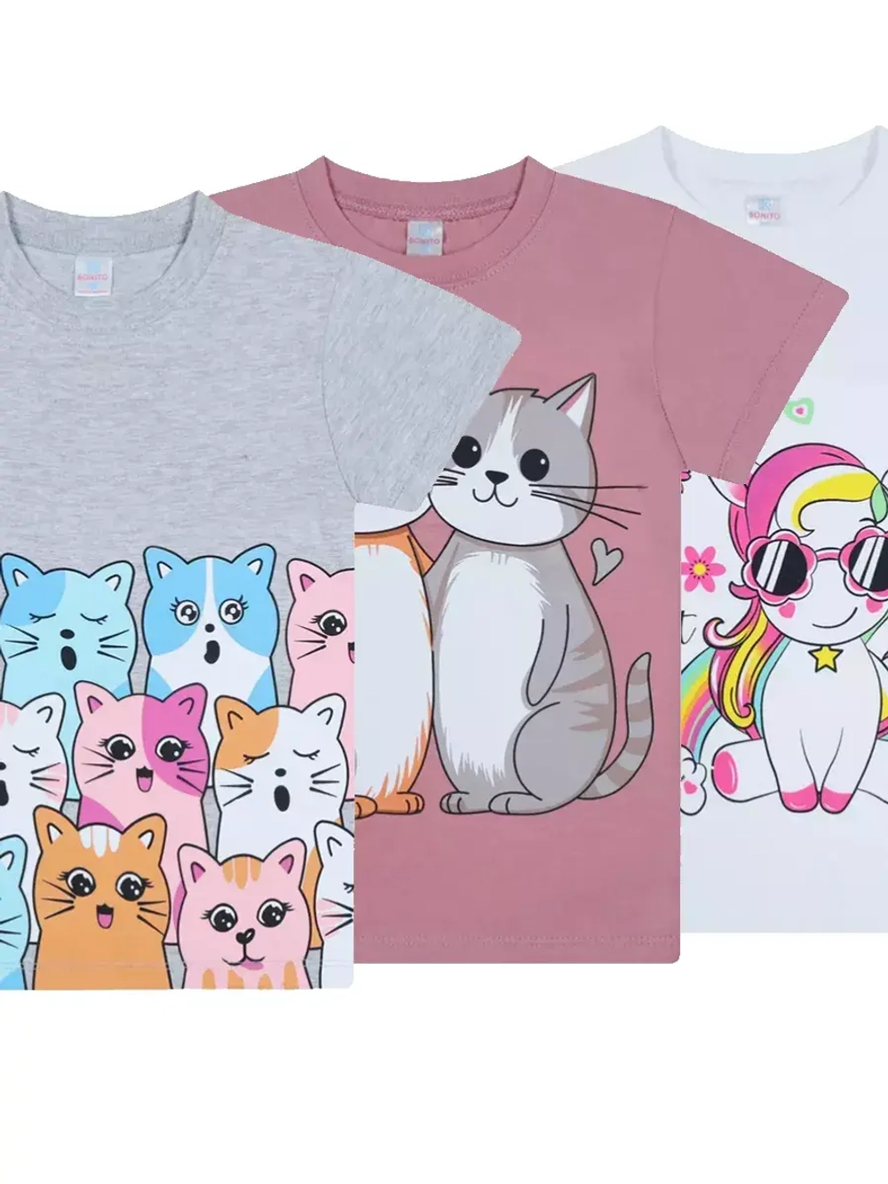 Футболка для садика и школы.девочка.набор 3 шт