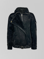 Дубленка VARGRO 8366-7580 на меху на молнии с ремешком снизу