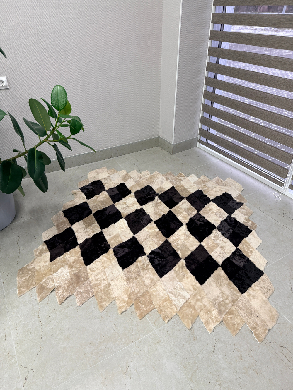 Меховой Коврик прикроватный накидка на кресло из овчины