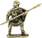 Фигурка Рыцари "Рыцарь Гастат", латунь. Игрушка литая металлическая 54 мм (1:32)