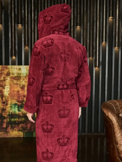 Халат мужской RICHARD с капюшоном Бордовый POLENS Турция