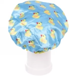 Шапочка для душа «Ультрамарин - Bliss Daphne», d-24 см (двухсторонняя, внутренний слой EVA)