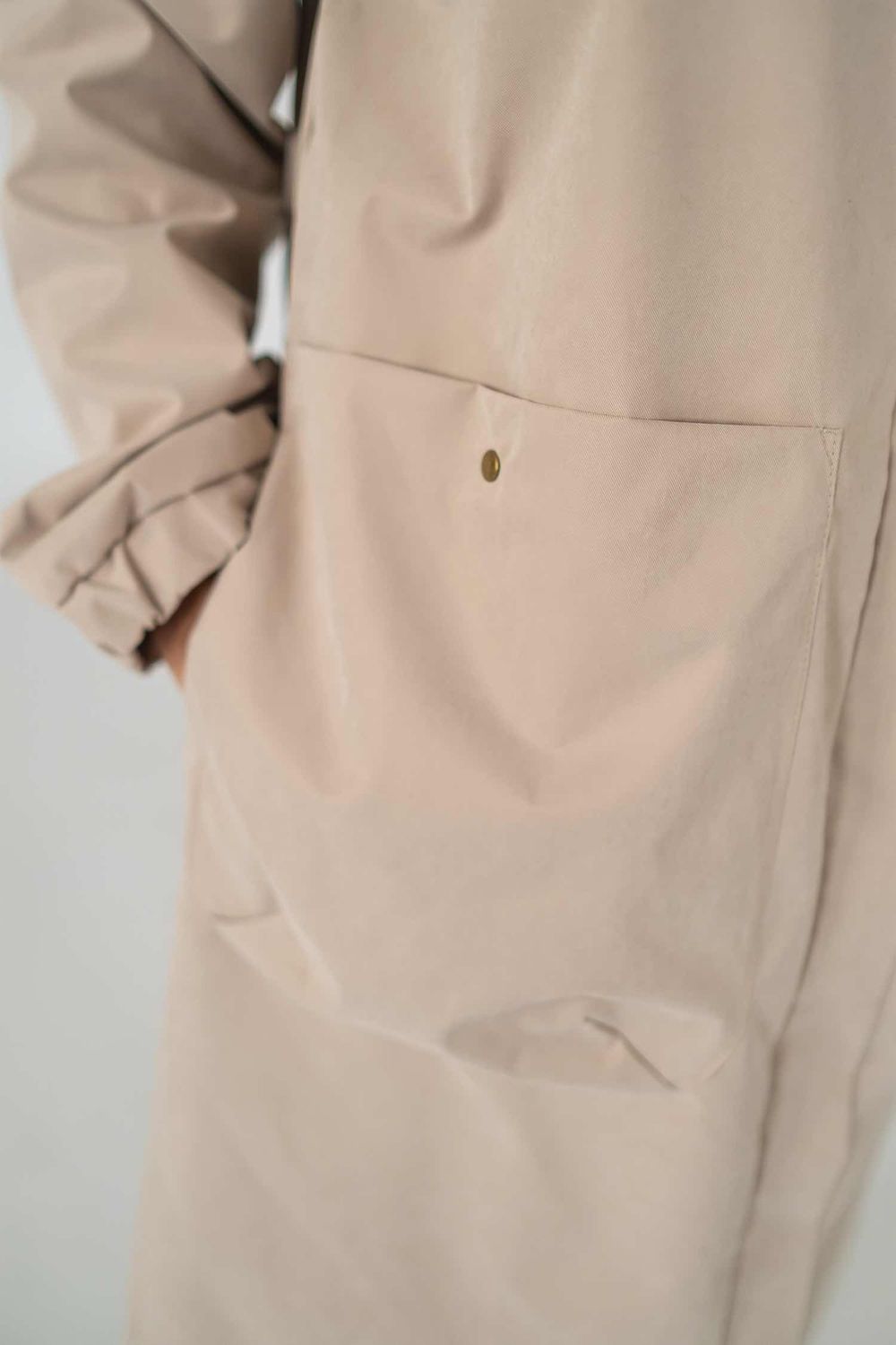 Плащ ko-ko-ko женский непромокаемый бежевый