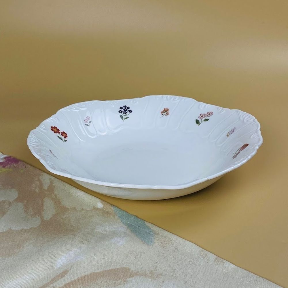 Lenardi 109-219 Круглое глубокое блюдо 26х5,5см КРОКУС в под.уп.(х8)Фарфор