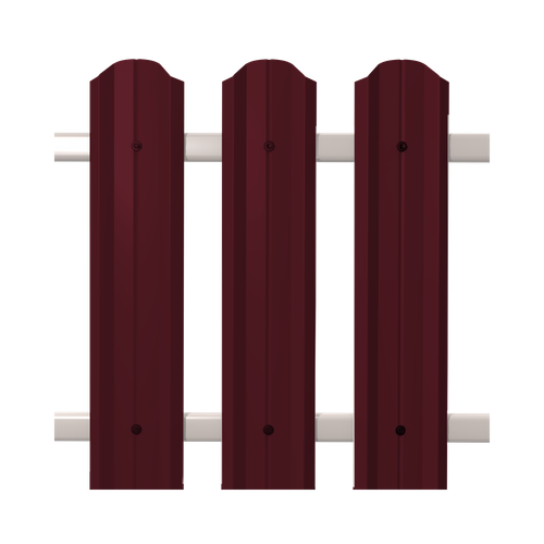 Штакетник М-образный Сокроф RAL 3005 красное вино 74х1500мм
